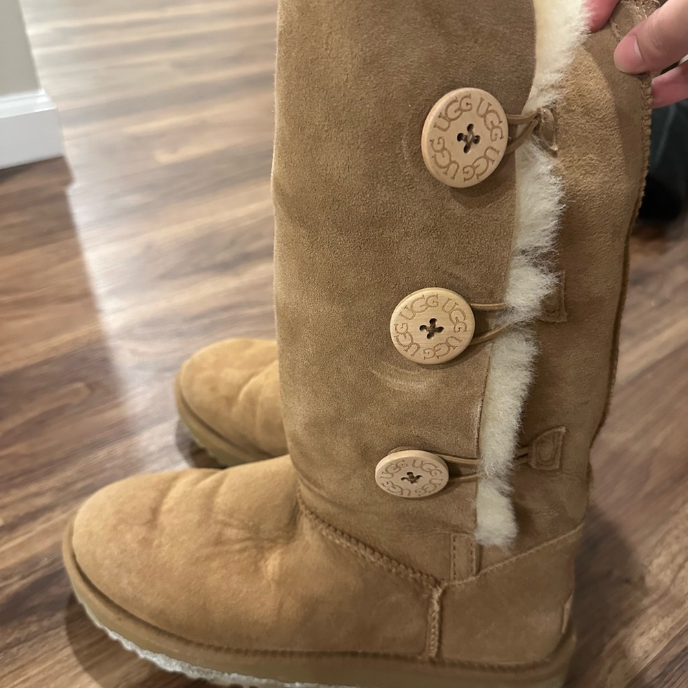 UGG Tall Bailey Button Boots in Tan